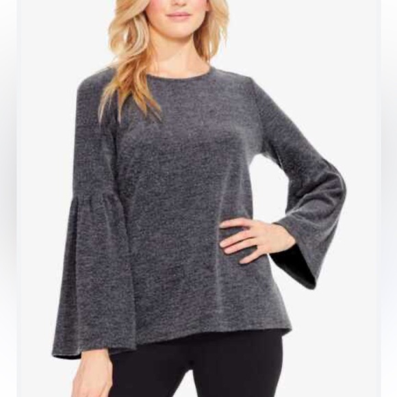 Michael Kors Bell Sleeve Heather Sweater Boho Top Soft - Picture 1 of 7